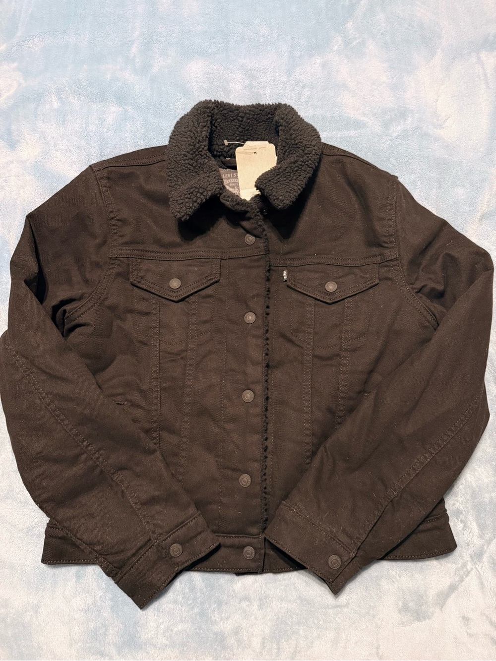 Levi's Black Sherpa-Lined Denim Jacket